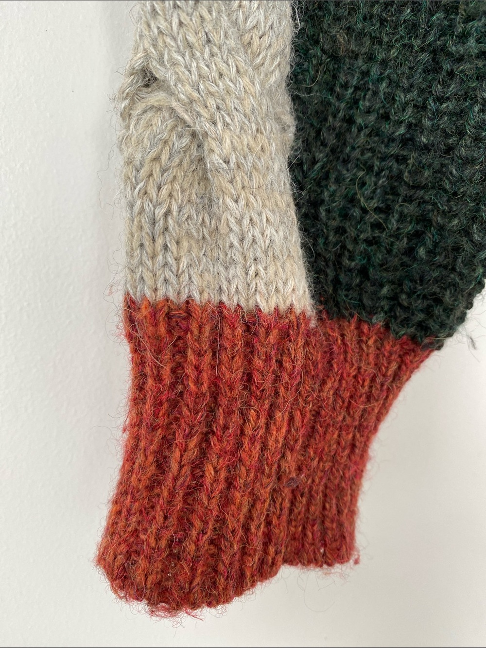Isabel Marant Étoile Gao Color-Block Alpaca Wool Linen Cable Sweater Sz 38/ 8-10 - Picture 9 of 12